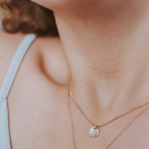 Dainty layered necklaces with pendants
